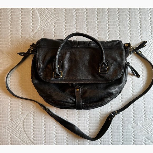 Sabina Black Leather shoulder bag - Picture 4 of 5